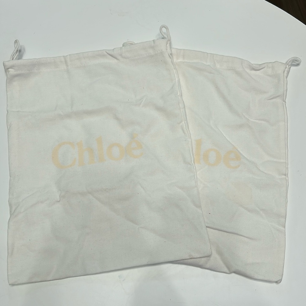 Set of 2 drawstring Chloé dust bags